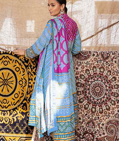 Al-Zohaib Monsoon Print Lawn'22 D#5 Ferozi