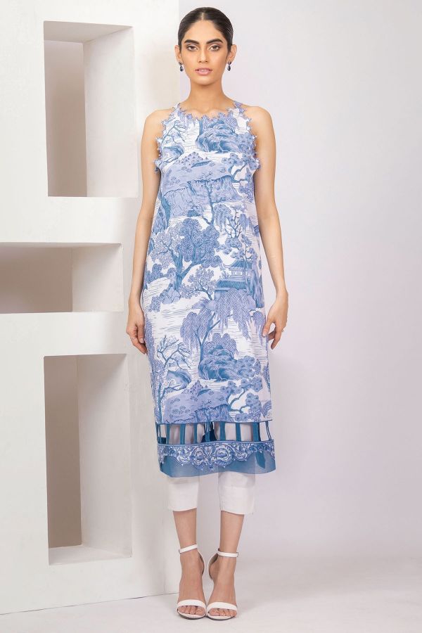 AL Karam S/S Lawn Shirt`21 SS#38 (Blue)
