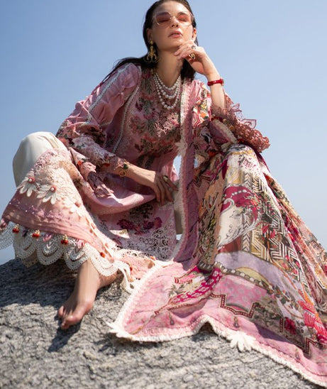 Alif By AJR Couture Signature Lawn`24 D#04 (Rosy)