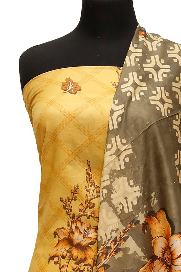 Alishba Classic Lawn`23 D#2378 Yellow