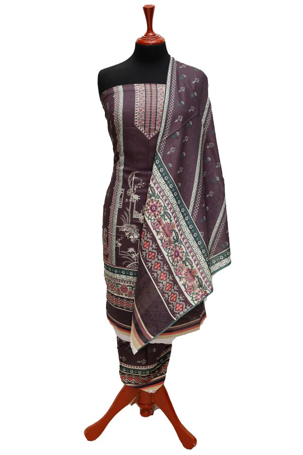 Alishba Classic Lawn`23 D#2387 Chocolate