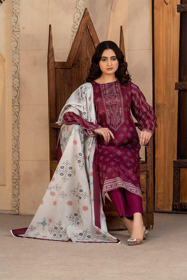 Alishba D/Print Lawn`25 D#4071 (Maroon)