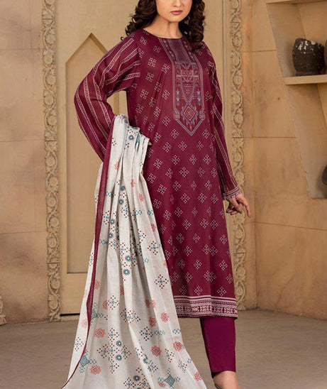Alishba D/Print Lawn`25 D#4071 (Maroon)