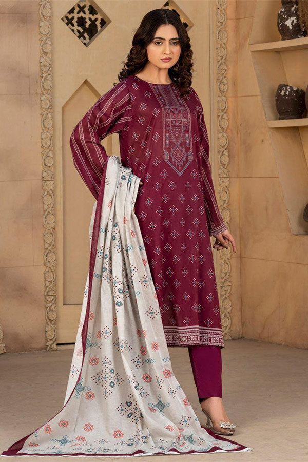 Alishba D/Print Lawn`25 D#4071 (Maroon)