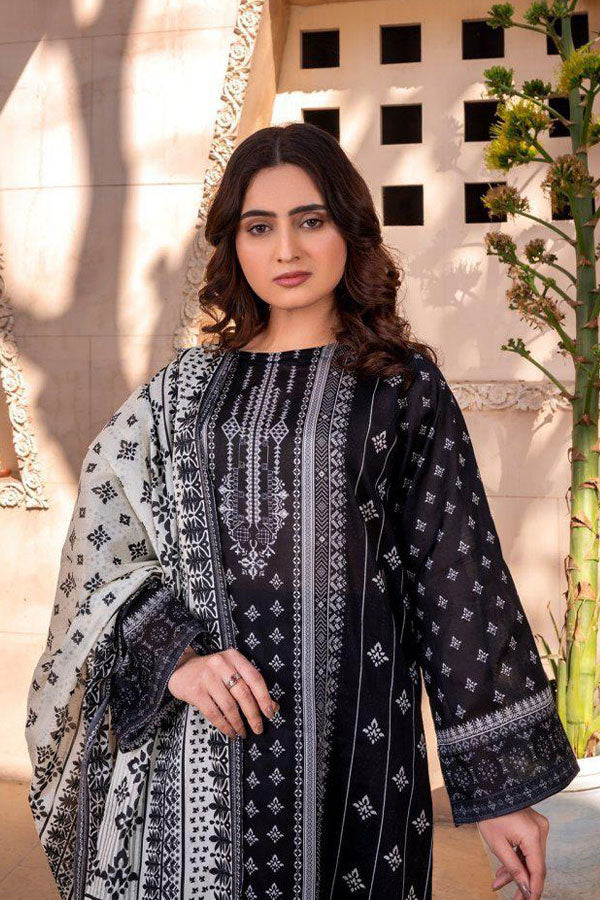 Alishba D/Print Lawn`25 D#4074 (Black)
