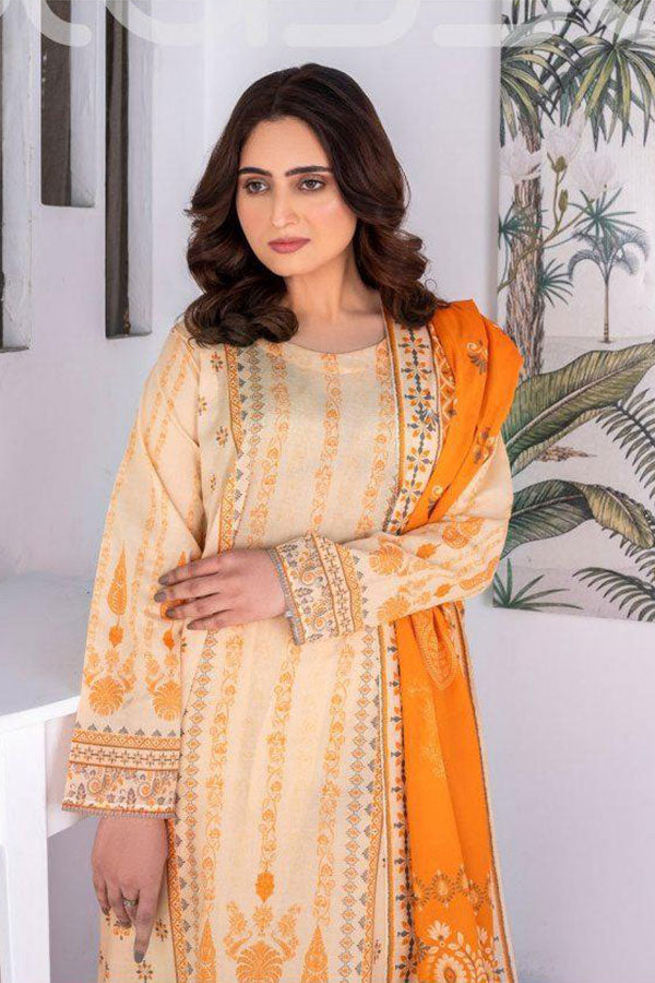 Alishba D/Print Lawn`25 D#4078 (Lemon Yellow)