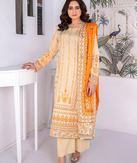 Alishba D/Print Lawn`25 D#4078 (Lemon Yellow)