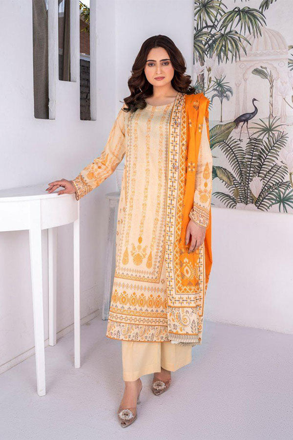 Alishba D/Print Lawn`25 D#4078 (Lemon Yellow)