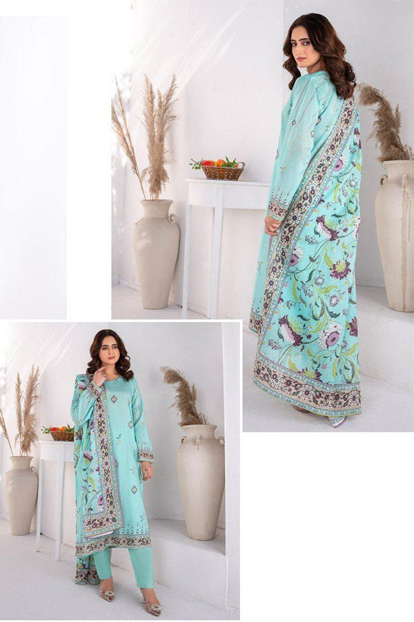 Alishba D/Print Lawn`25 D#4080 (Ferozi)
