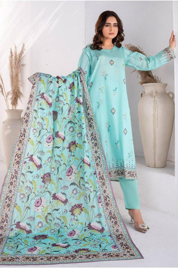 Alishba D/Print Lawn`25 D#4080 (Ferozi)