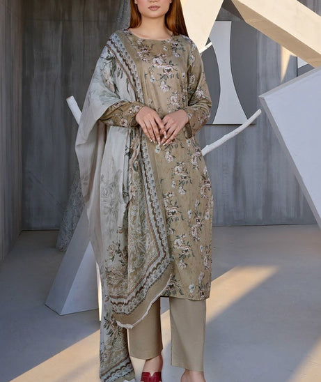 Alishba D/Print Lawn'25 D#5021 (Brown)
