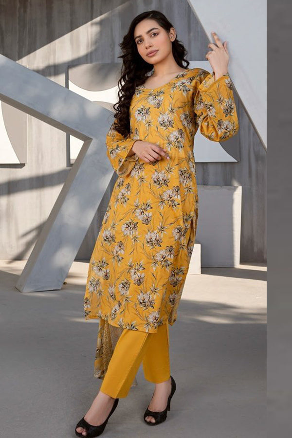 Alishba D/Print Lawn'25 D#5023 (Mustard)