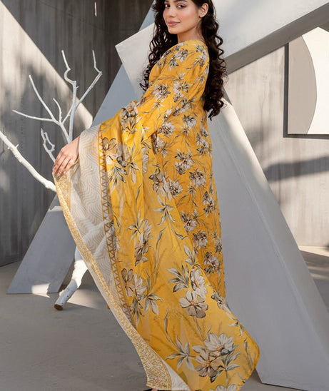Alishba D/Print Lawn'25 D#5023 (Mustard)