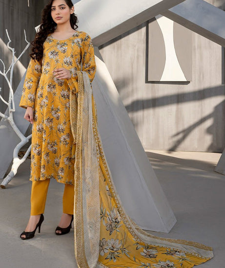 Alishba D/Print Lawn'25 D#5023 (Mustard)