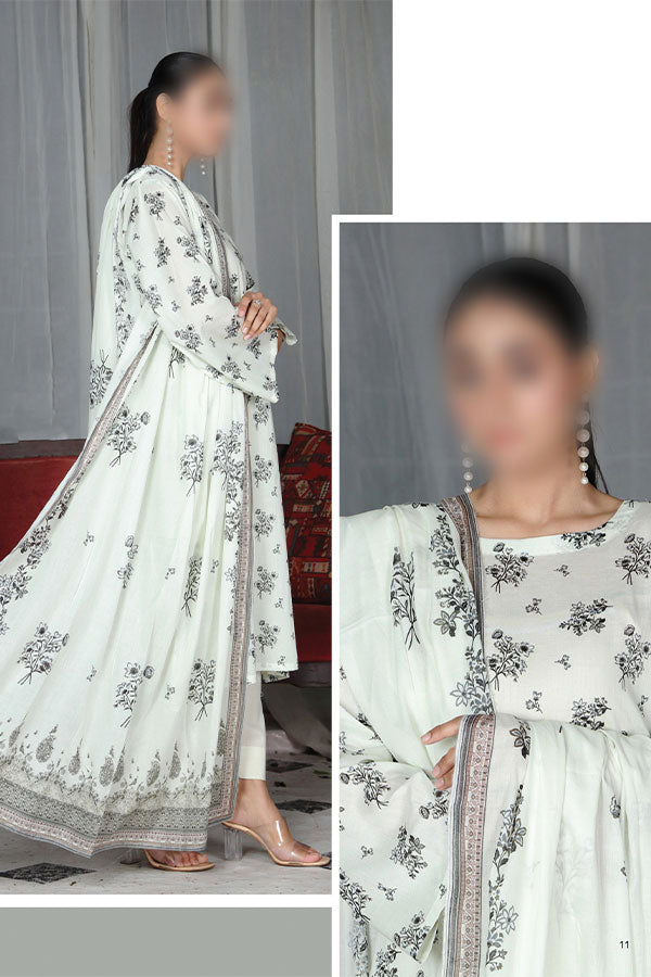 Alishba Haya Lawn`26 D#3758 (Off White)