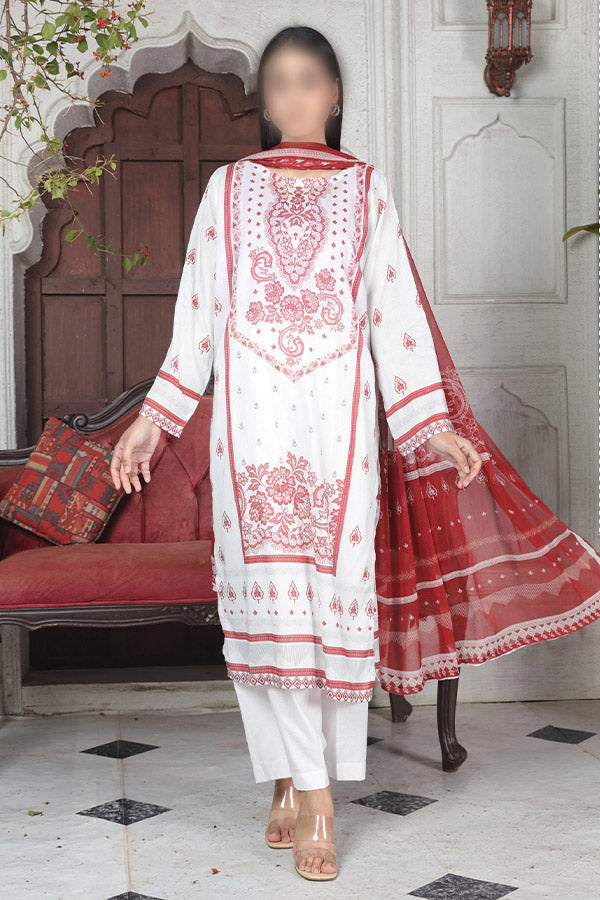 Alishba Haya Lawn`26 D#3773 White
