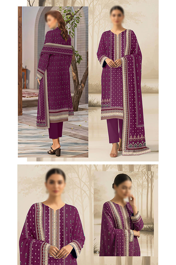 Alishba Haya Lawn`26 D#4198 (Purple)