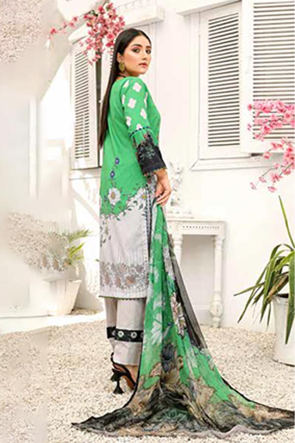 Alizeh Jan DP Lawn C/Dupatta'22 D#2 Grey