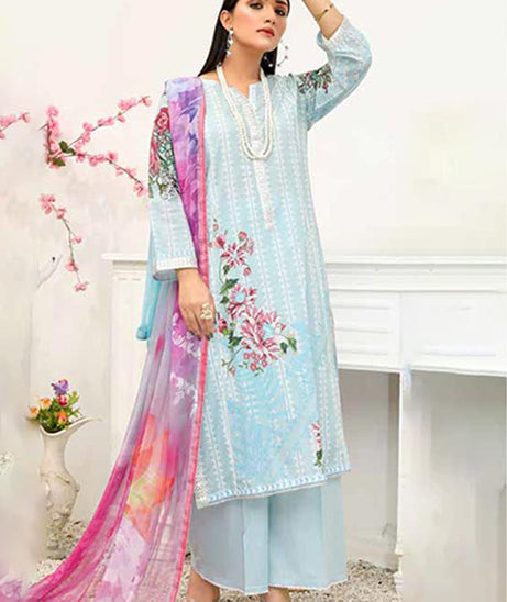 Alizeh Jan DP Lawn C/Dupatta'22 D#3 L Ferozi