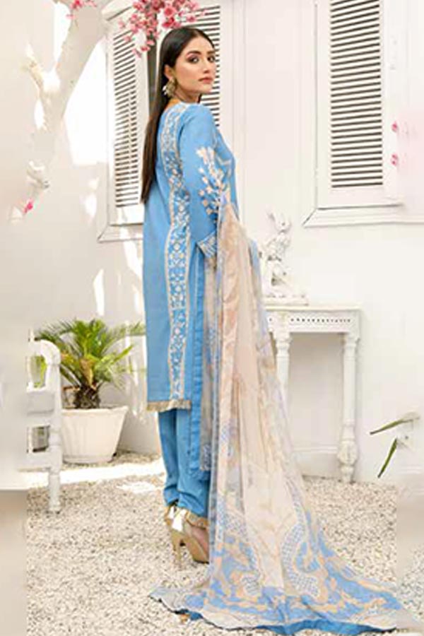 Alizeh Jan DP Lawn C/Dupatta'22 D#5 Blue