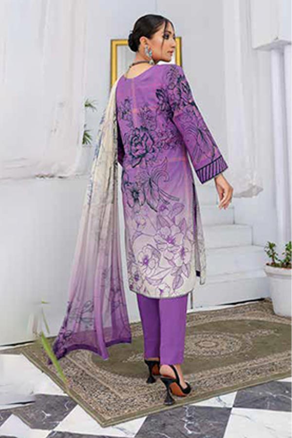 Alizeh Jan DP Lawn C/Dupatta'22 D#892 Purple