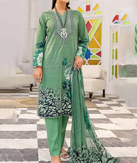 Alizeh Jan DP Lawn C/Dupatta'22 D#895 D Green
