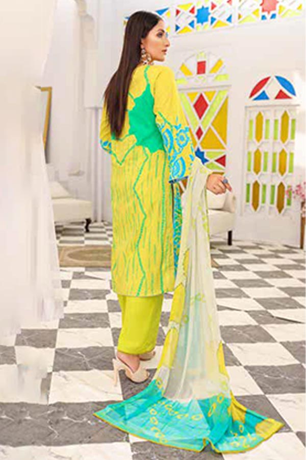 Alizeh Jan DP Lawn C/Dupatta'22 D#896 M Green