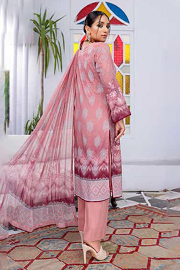 Alizeh Jan DP Lawn C/Dupatta'22 D#899 T Pink