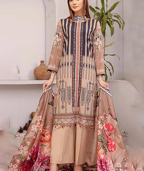 Alizeh Jan D/Print Lawn'22 D#1 L Grey