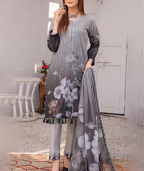 Alizeh Jan D/Print Lawn'22 D#2 Grey