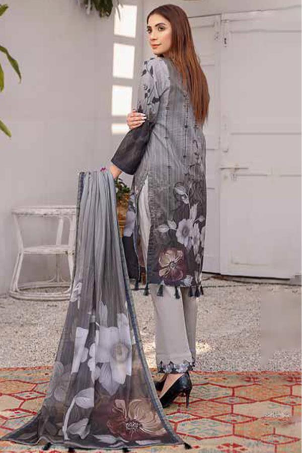 Alizeh Jan D/Print Lawn'22 D#2 Grey