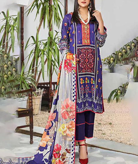 Alizeh Jan D/Print Lawn'22 D#22987 D Purple