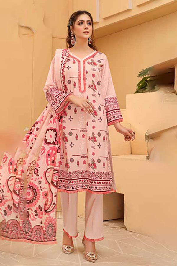 Alizeh Jan D/Print Lawn'22 D#23002 L Peach
