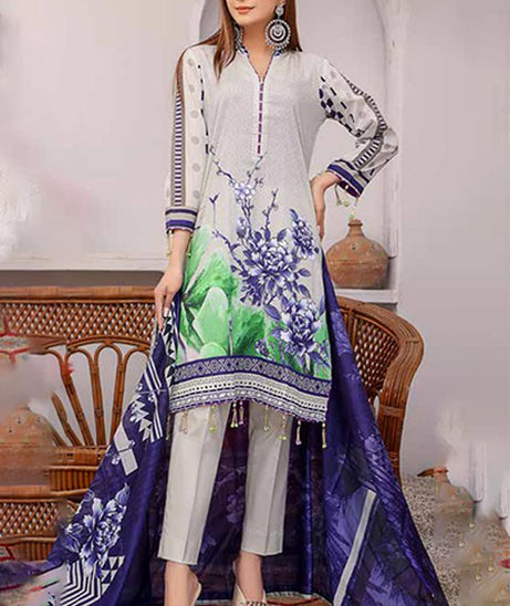 Alizeh Jan D/Print Lawn'22 D#6 Grey