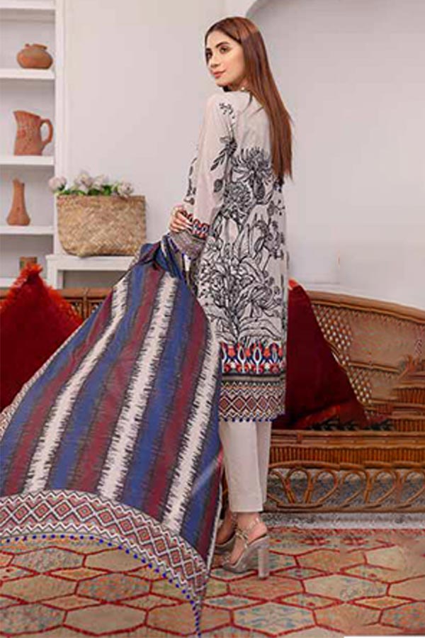 Alizeh Jan D/Print Lawn'22 D#7 Fawn