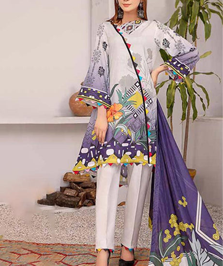 Alizeh Jan D/Print Lawn'22 D#8 L Grey