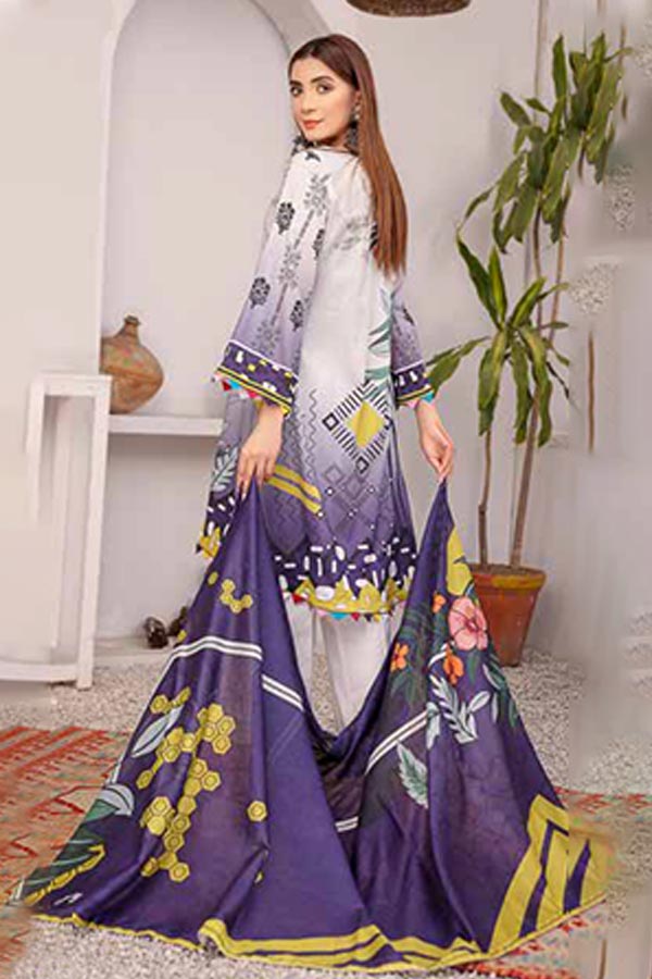 Alizeh Jan D/Print Lawn'22 D#8 L Grey