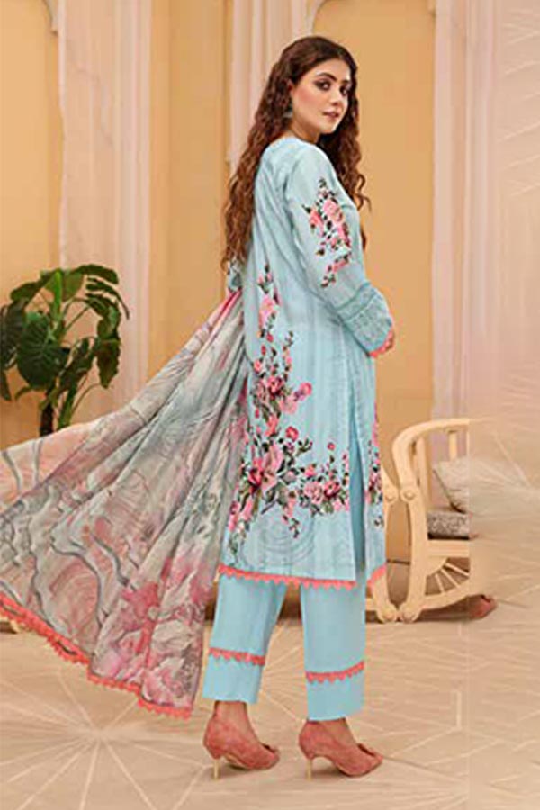 Alizeh Jan D/Print Lawn'22 D#964 Ferozi