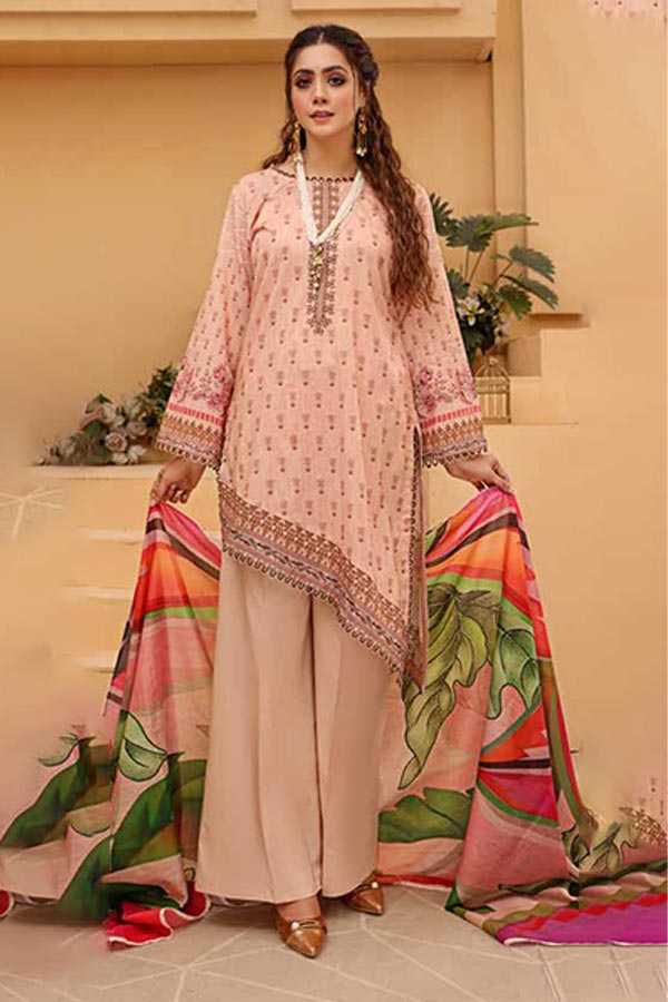 Alizeh Jan D/Print Lawn'22 D#965 L Peach
