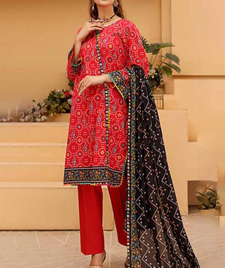 Alizeh Jan D/Print Lawn'22 D#966 Red