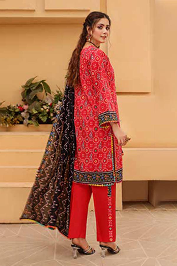 Alizeh Jan D/Print Lawn'22 D#966 Red