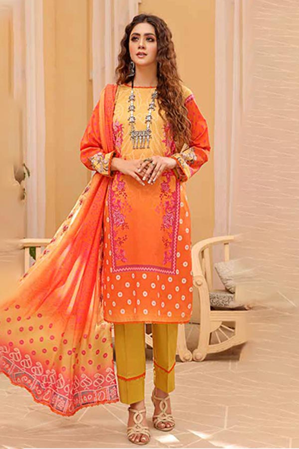 Alizeh Jan D/Print Lawn'22 D#967 Golden