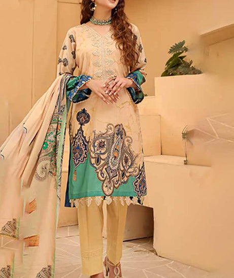 Alizeh Jan D/Print Lawn'22 D#969 D Cream