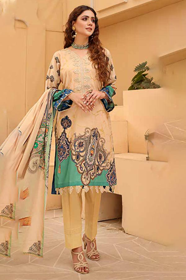 Alizeh Jan D/Print Lawn'22 D#969 D Cream