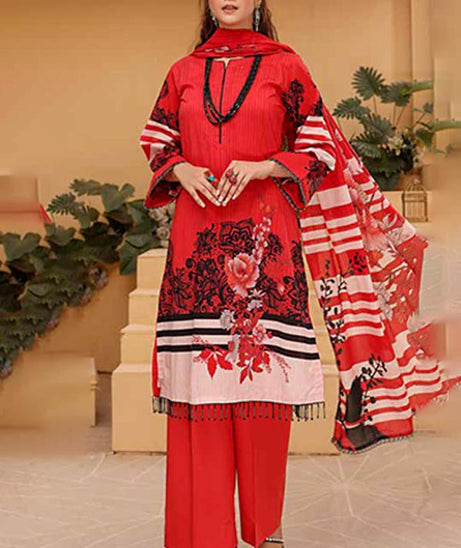 Alizeh Jan D/Print Lawn'22 D#970 Red