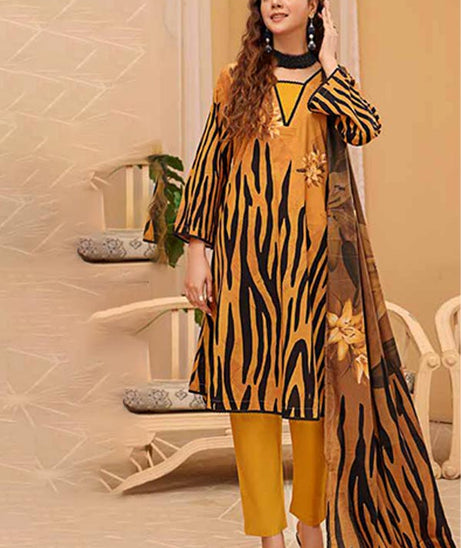 Alizeh Jan D/Print Lawn'22 D#971 Mustard