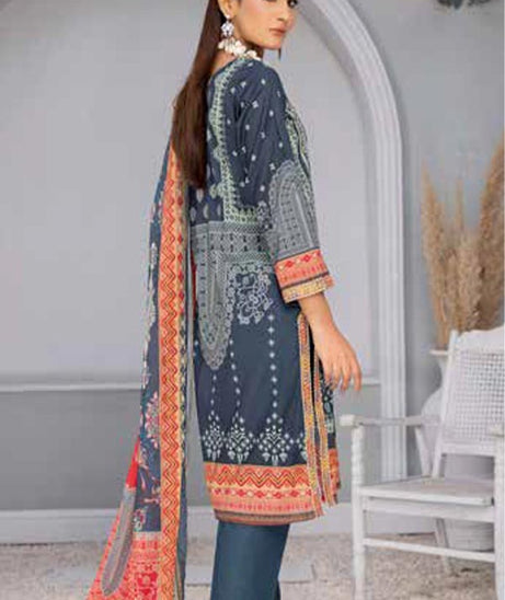 Alizeh Jan Luxury  D/Lawn`23 D#377 (N BLUE)