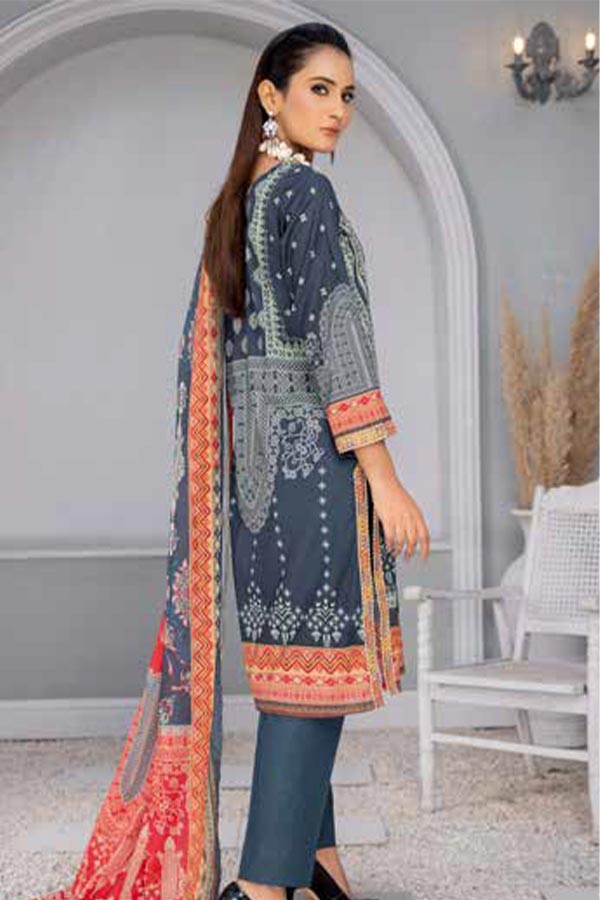 Alizeh Jan Luxury  D/Lawn`23 D#377 (N BLUE)