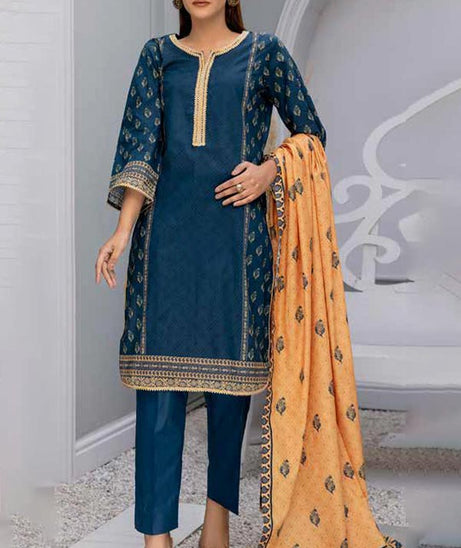 Alizeh Jan Luxury  D/Lawn`23 D#382 (N BLUE)