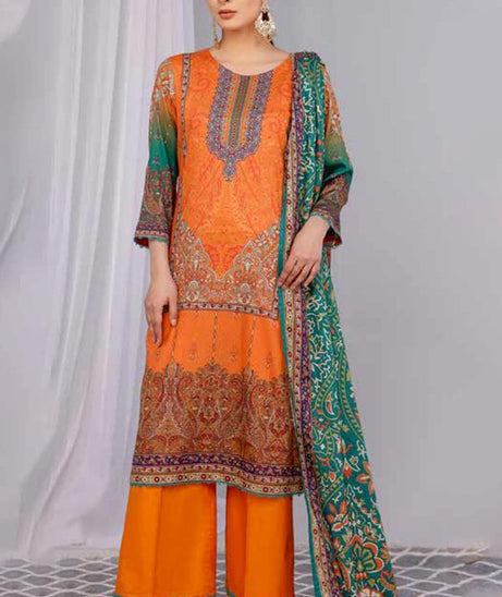 Alizeh Jan Premium D/Lawn`23 D#101 (ORANGE)